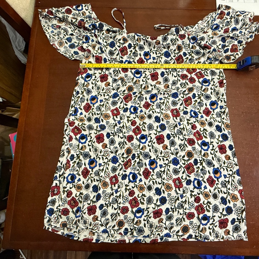 Mayden xl los Angelo’s flower fairy grunge short sleeve ruffled blouse  babydoll